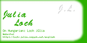 julia loch business card